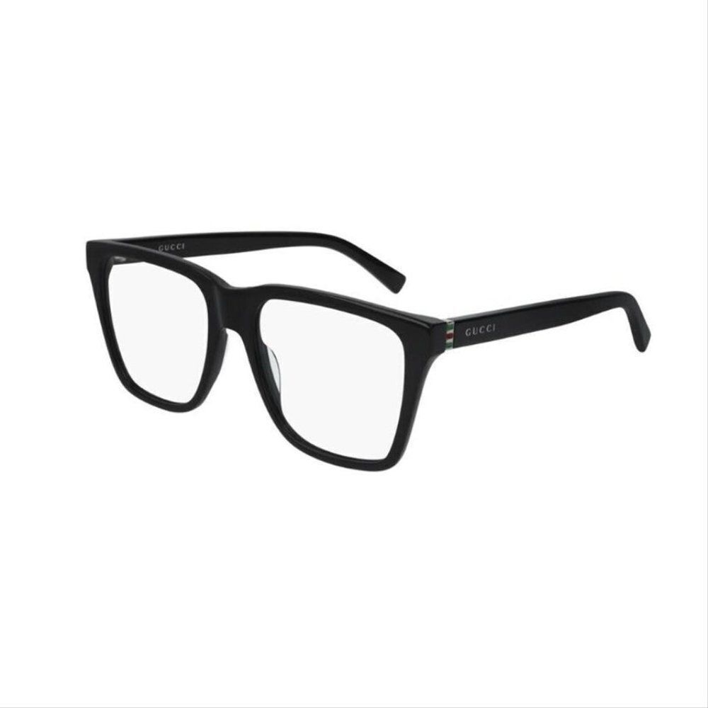 Gucci Men's Square Eyeglasses Black Frame with Demo Lens GG0452O 001